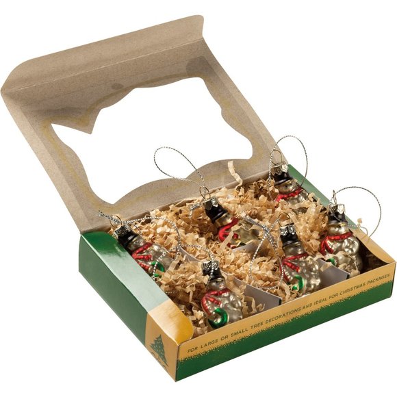 Primitives by Kathy Mini Glass Vintage Style Snowman Ornaments - Set of 6 - Picture 3 of 4